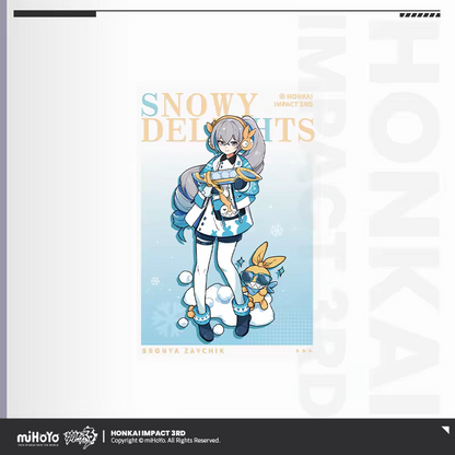 Honkai Impact 3 Snowy Delights PET Postcard Bronya Zaychik Winter Outfit miHoYo