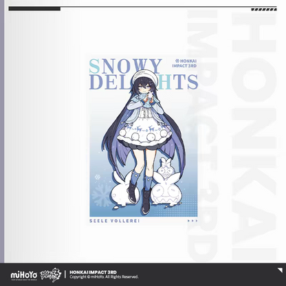 Honkai Impact 3 Snowy Delights PET Postcard Seele Vollerei Winter Dress miHoYo