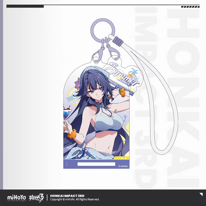 Honkai Impact 3 Summer Cruise Vol.6 Acrylic Keychain Raiden Mei Navy Bikini Sheer Wrap miHoYo