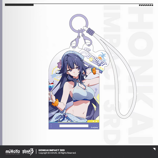 Honkai Impact 3 Summer Cruise Vol.6 Acrylic Keychain Raiden Mei Navy Bikini Sheer Wrap miHoYo
