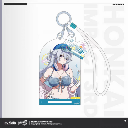 Honkai Impact 3 Summer Cruise Vol.6 Acrylic Keychain Bronya Zaychik Grey Blue Lace Bikini Bucket Hat miHoYo