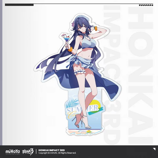 Honkai Impact 3 Summer Cruise Vol.6 Acrylic Stand Raiden Mei Grey Blue Bikini Navy Wrap Cocktail miHoYo
