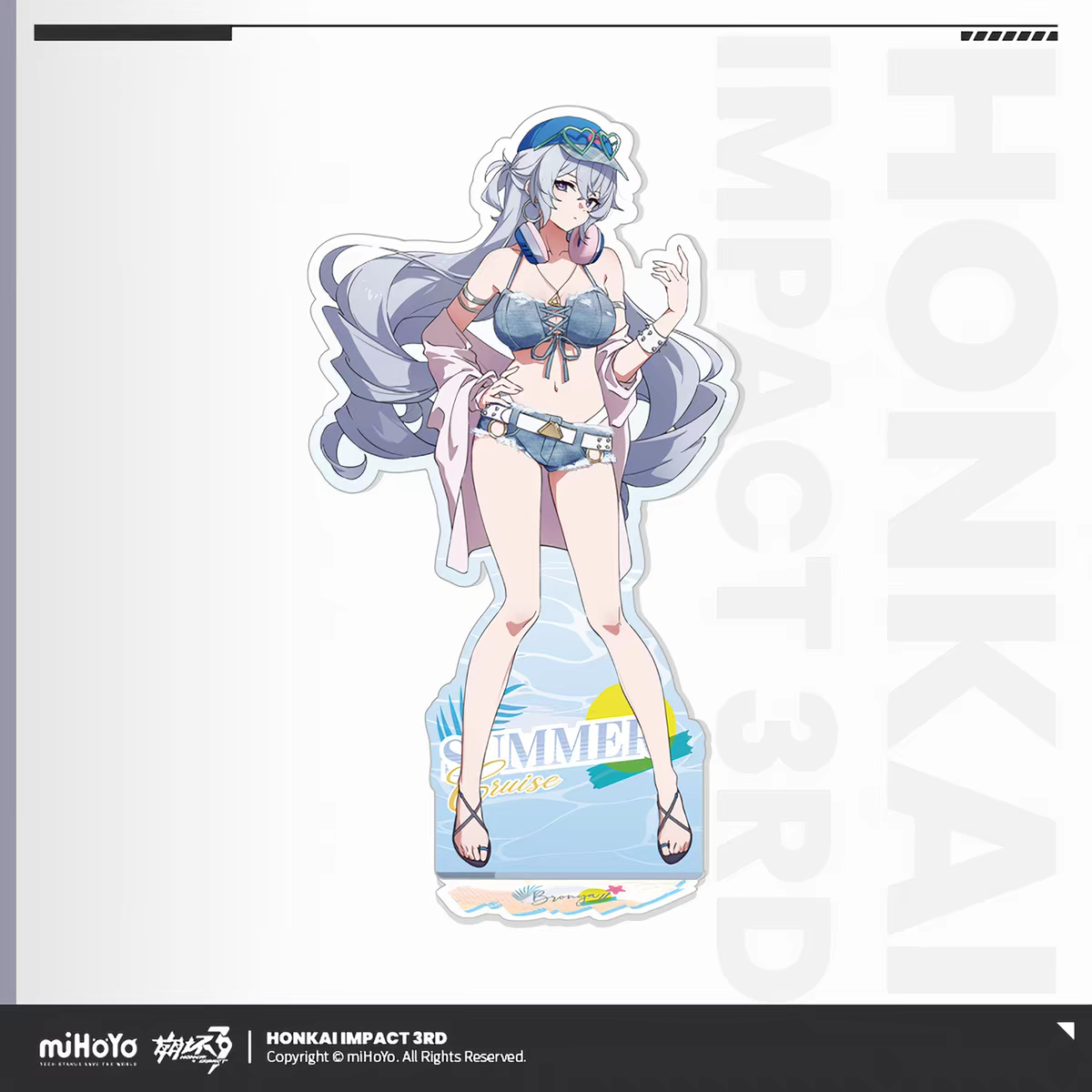 Honkai Impact 3 Summer Cruise Vol.6 Acrylic Stand Bronya Zaychik Grey Lace Bikini Blue Beret miHoYo