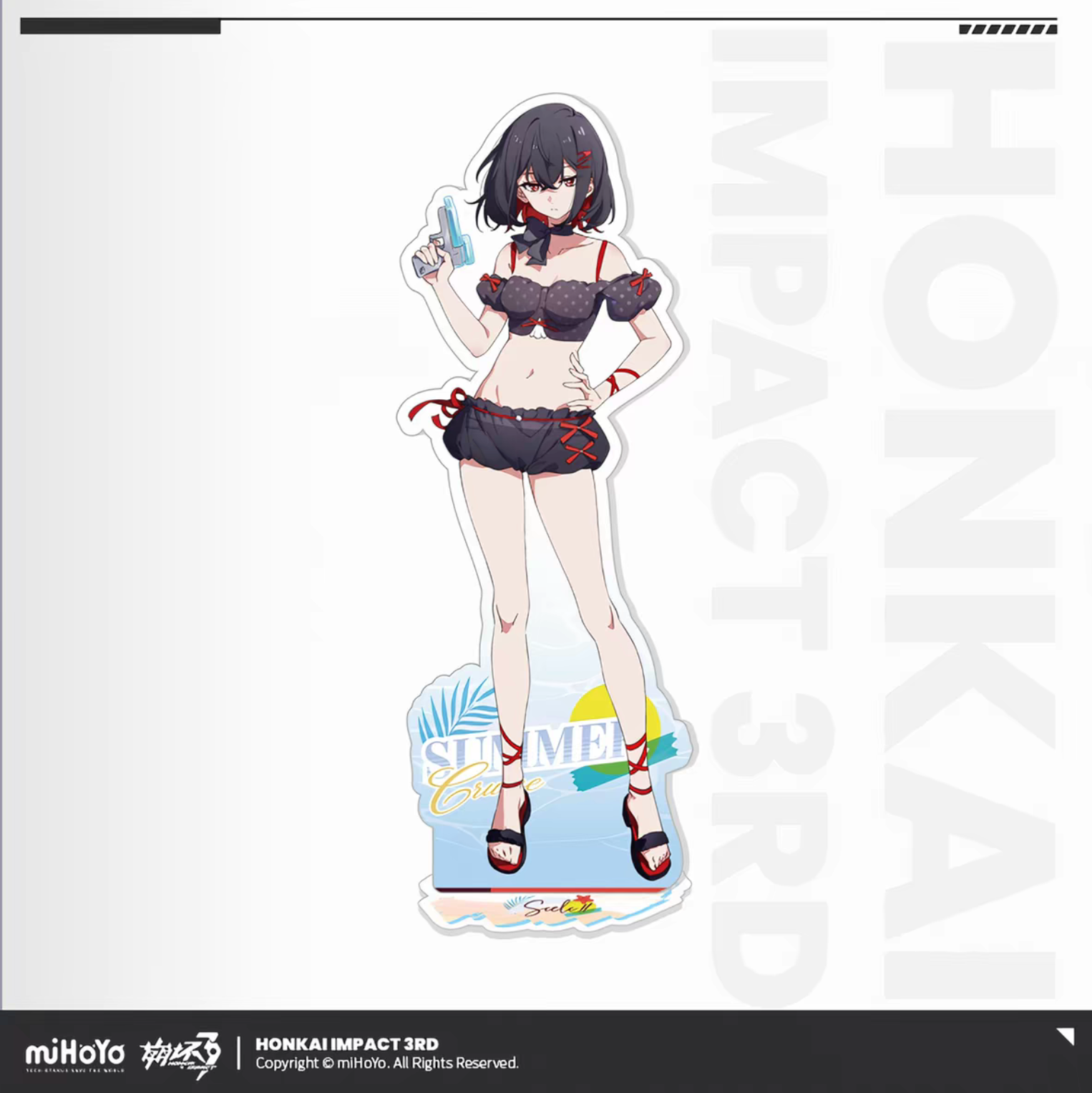 Honkai Impact 3 Summer Cruise Vol.6 Acrylic Stand Seele Vollerei Gothic Dark Bikini Water Gun miHoYo