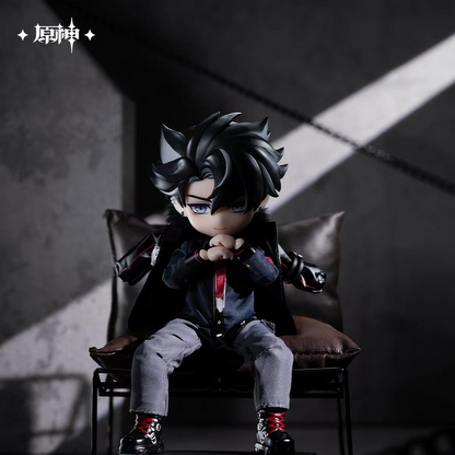 Genshin Impact Wriothesley Articulated Doll Seated on Chair Hands Clasped Brooding Pose miHoYo