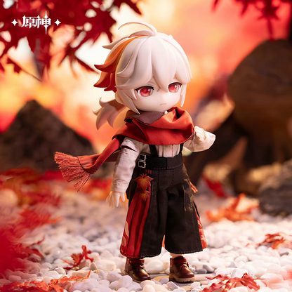 Genshin Impact Kazuha Impression Costume Doll Red Fringed Shawl Cape Standing Autumn Leaves miHoYo