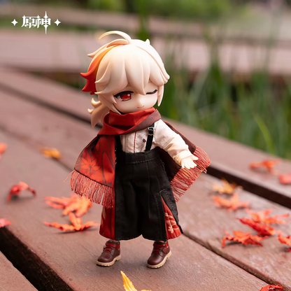 Genshin Impact Kazuha Impression Costume Doll Standing Wooden Bridge Red Shawl Maple Leaf Motif miHoYo