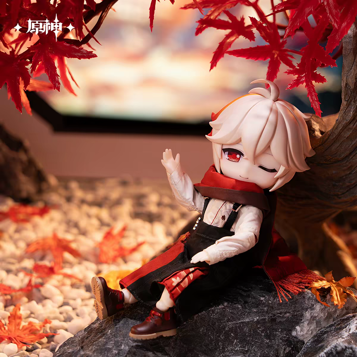 Genshin Impact Kazuha Impression Costume Doll Seated Leaning Tree Wink Face Plate Autumn miHoYo