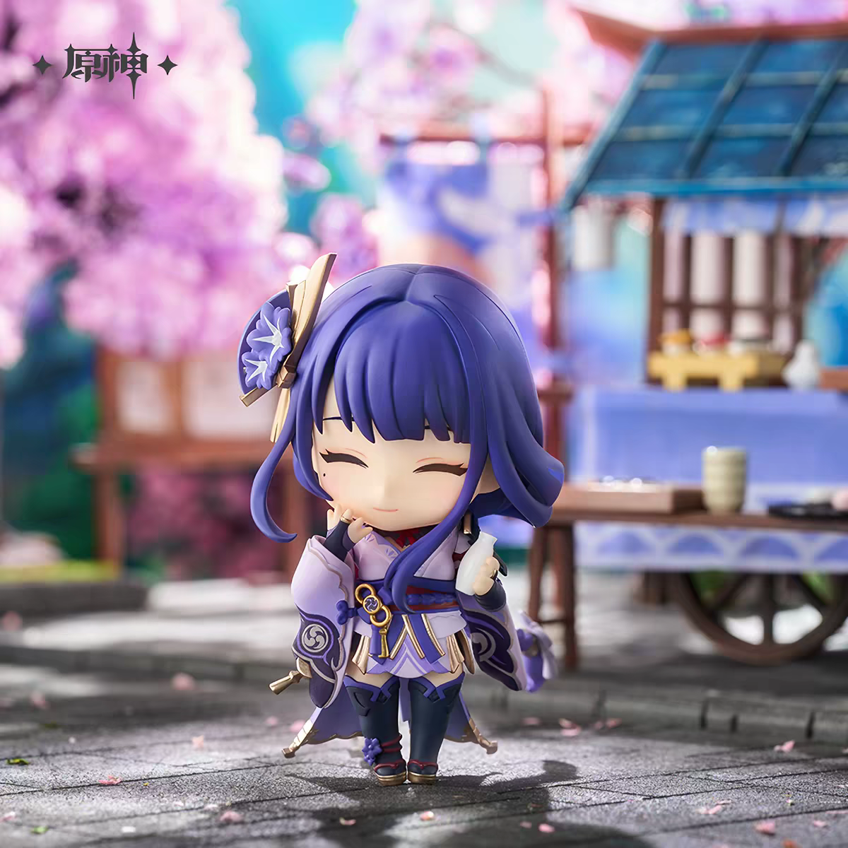 Genshin Impact Raiden Shogun Nendoroid Eyes Closed Smile Expression Cherry Blossom Street miHoYo