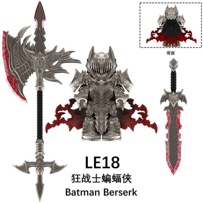 Batman Berserk Building Blocks Figure w/ Hell Axe & Weapons