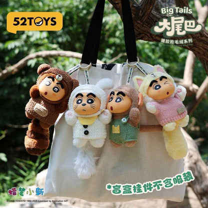 52TOYS Crayon Shin-chan Big Tails Blind Box Collectible Vinyl Face Plush Pendant Gift
