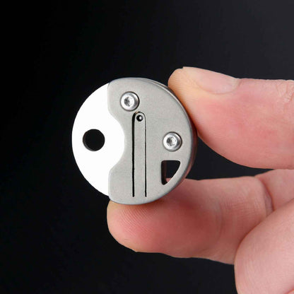Titanium Mini Folding Coin Knife - Keychain Utility Tool