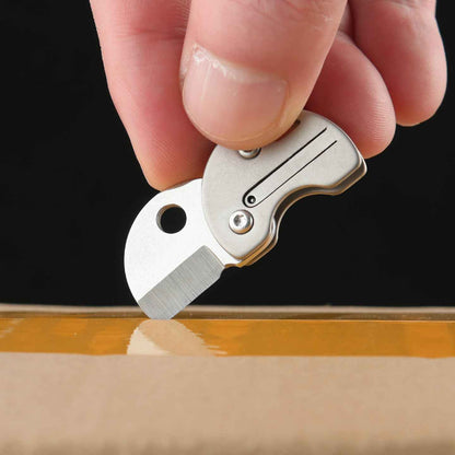 Titanium Mini Folding Coin Knife - Keychain Utility Tool