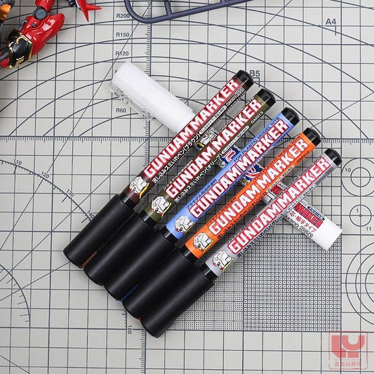 Mr. Hobby Gundam Metallic Marker Set GMS-121 – 6-Color Metallic Paint Set for Gunpla
