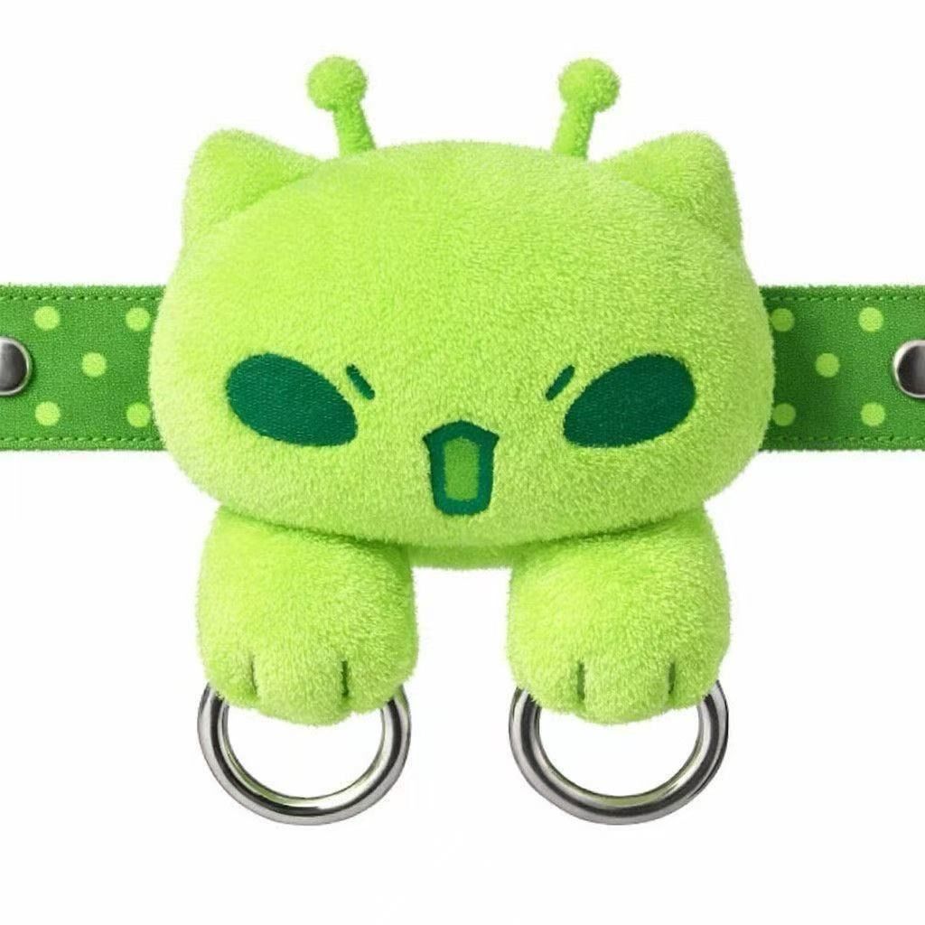 Cute Plush Angry Cat Keychain Bag Charm 4-Pack Set