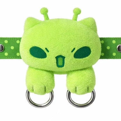 Cute Plush Angry Cat Keychain Bag Charm 4-Pack Set