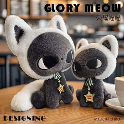 Big Head Star Moon Cat Plush Stuffed Animal Doll Cute Gift