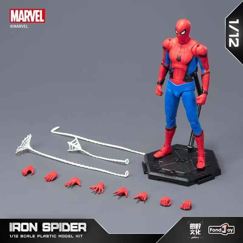 FondJoy Panle 1/12 Classic Red and Blue Battle Suit Action Figure Marvel Assembly Model Doll Toy for Boys