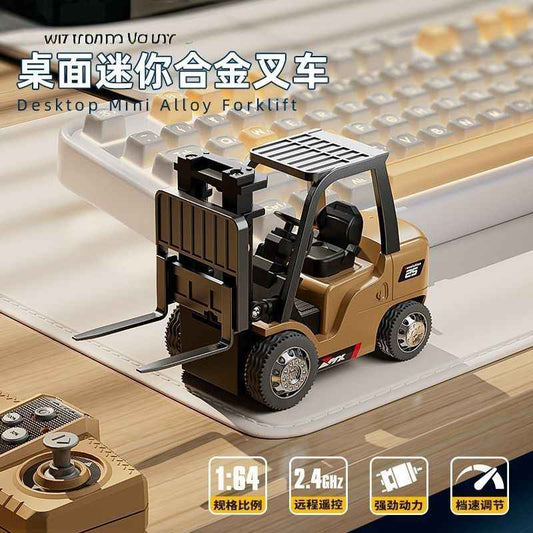 Desktop Mini Alloy Forklift - Precision Alloy Body Model for Collectors & Education