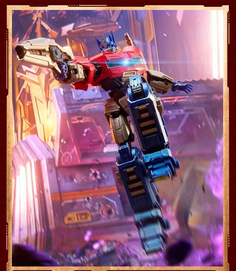 Bluextro Prime Action Figure with Dual Forms, Lights, and Swappable Parts