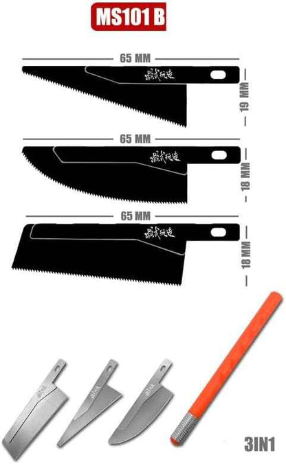 4pcs Irregular Shape Handsaws Mini Hand Saws For Scale Military Model Modification - TTpen