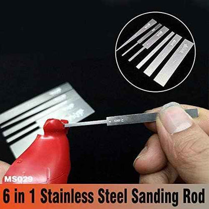 Military Model 6in1 Stainless Steel Sanding Rod Grinding Tools - TTpen
