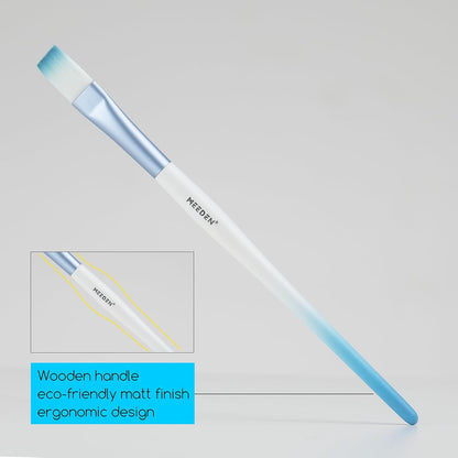 MEEDEN 10pc Watercolor Paint Brush Set Sky Blue