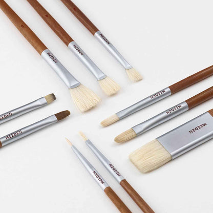 MEEDEN Artist Oil Paint Brush Set 10 Pack