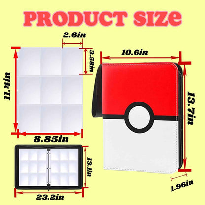 9-Pocket Trading Card Binder Album Holds 900 Cards