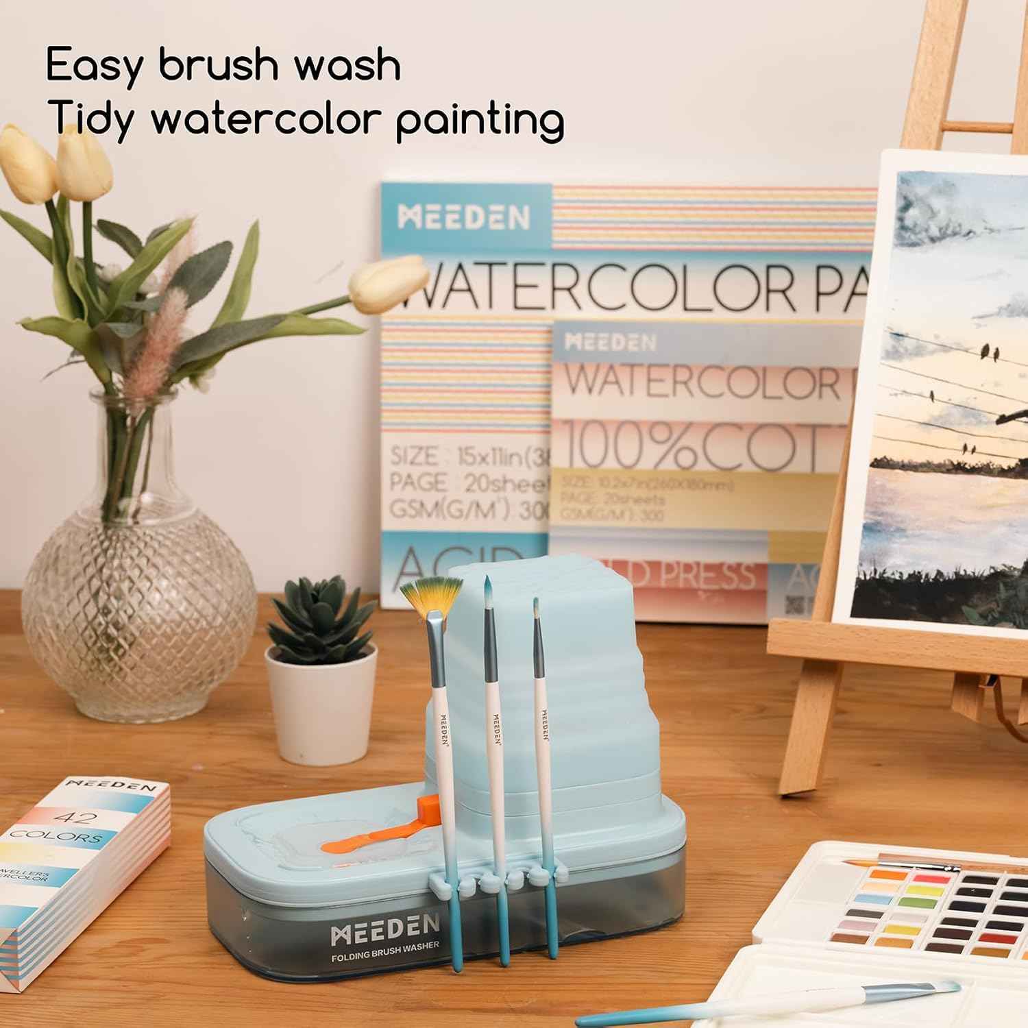 MEEDEN Portable Paint Brush Cleaner Rinser