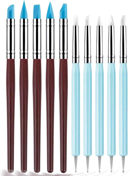 10PCS Silicone Clay Sculpting Tool for Pottery Craft