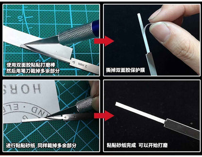 Military Model 6in1 Stainless Steel Sanding Rod Grinding Tools - TTpen