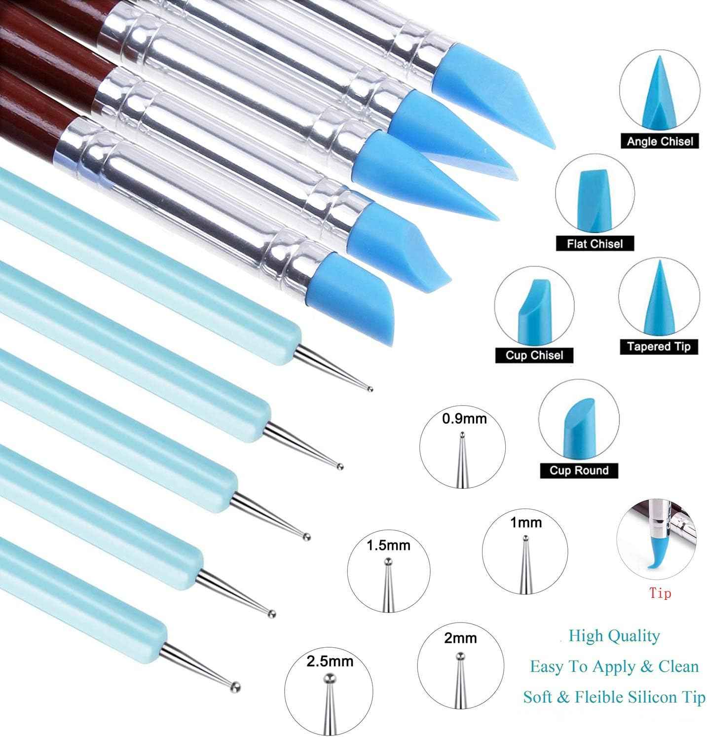 10PCS Silicone Clay Sculpting Tool for Pottery Craft