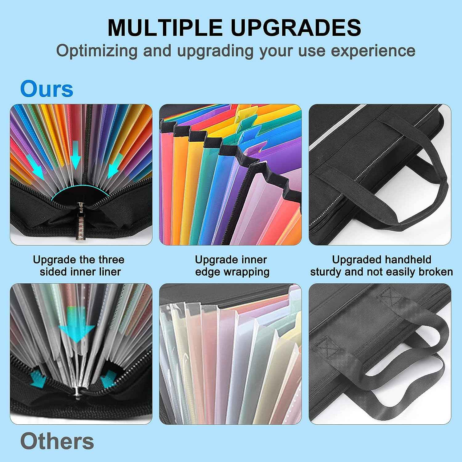 26 Pockets Expanding A4 File Folder Organizer with Handle - TTpen