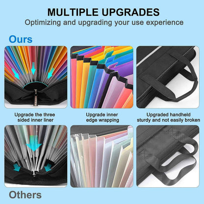 26 Pockets Expanding A4 File Folder Organizer with Handle - TTpen