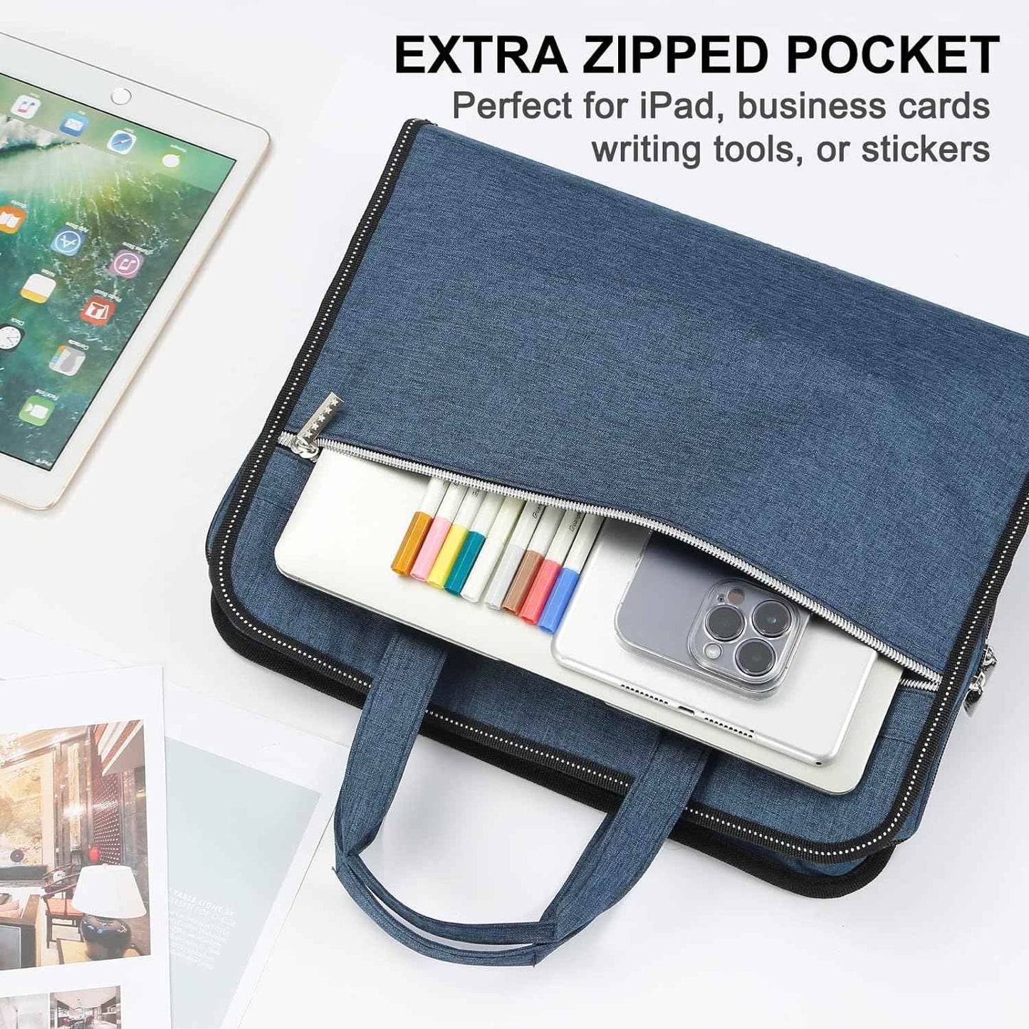 26 Pockets Expanding A4 File Folder Organizer with Handle - TTpen
