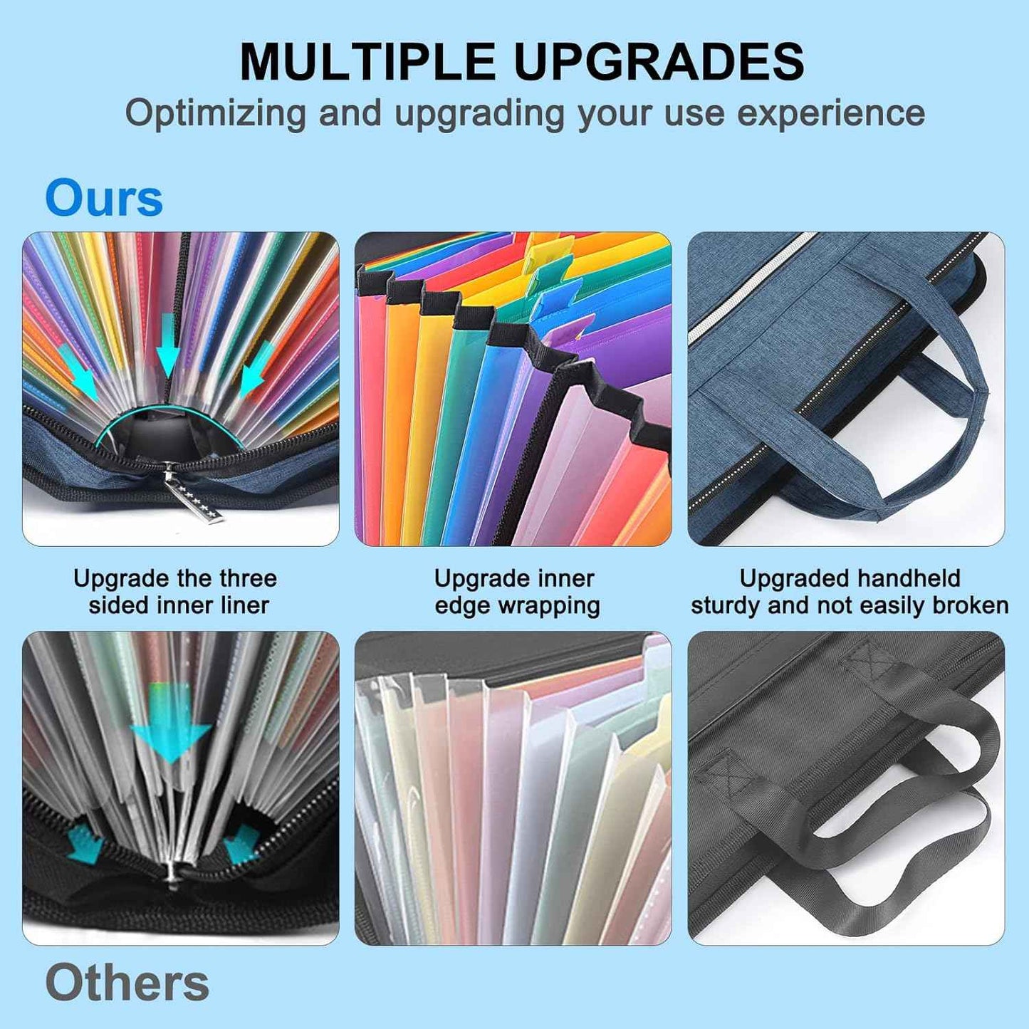 26 Pockets Expanding A4 File Folder Organizer with Handle - TTpen