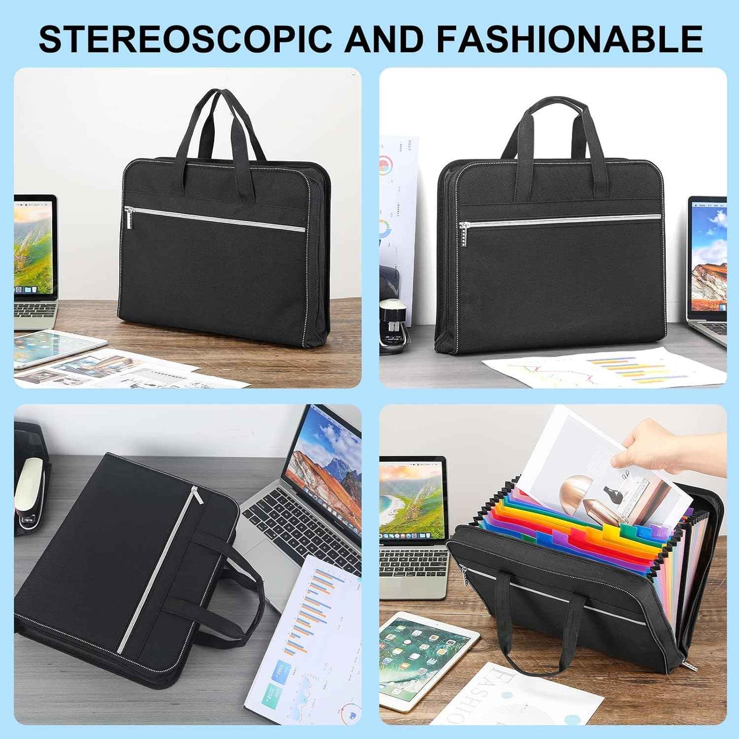 26 Pockets Expanding A4 File Folder Organizer with Handle - TTpen