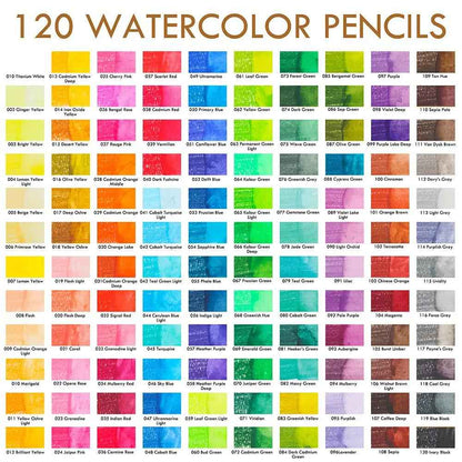 KALOUR 120 Watercolor Pencils Set with Carrying Case - TTpen