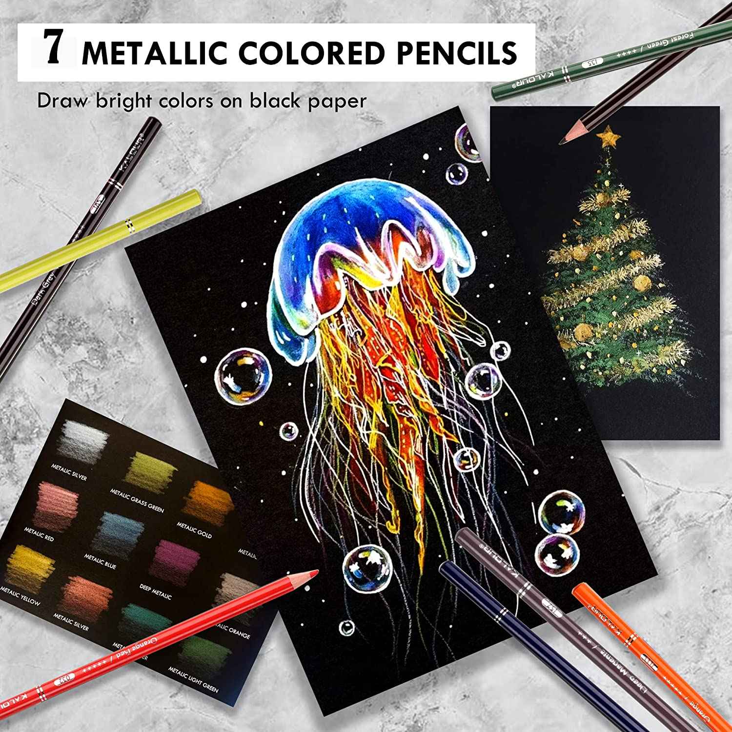 KALOUR 72 Colored Oil Based Art Drawing Pencils with Pencil Case Blue - TTpen