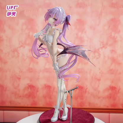 UP Studio Eve 1/6 Scale Anime Figure – Succubus Devil Girl White Lace Harness Chain Purple Twin-Tail Collectible Statue