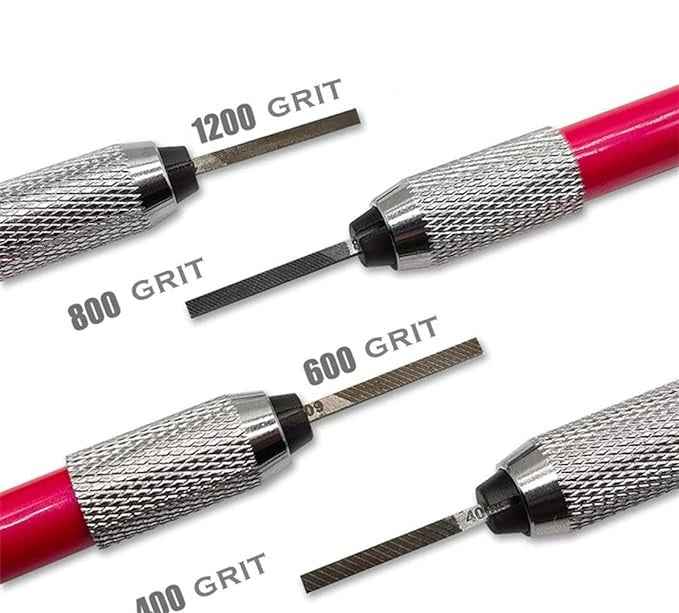 Precision File Set for Scale Model Hobbies 400,600,800,1200 Grit - TTpen