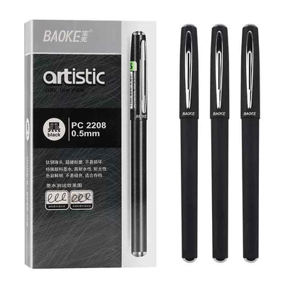Baoke Artistic Gel Black Ink Pen PC2208 (Pack of 12)