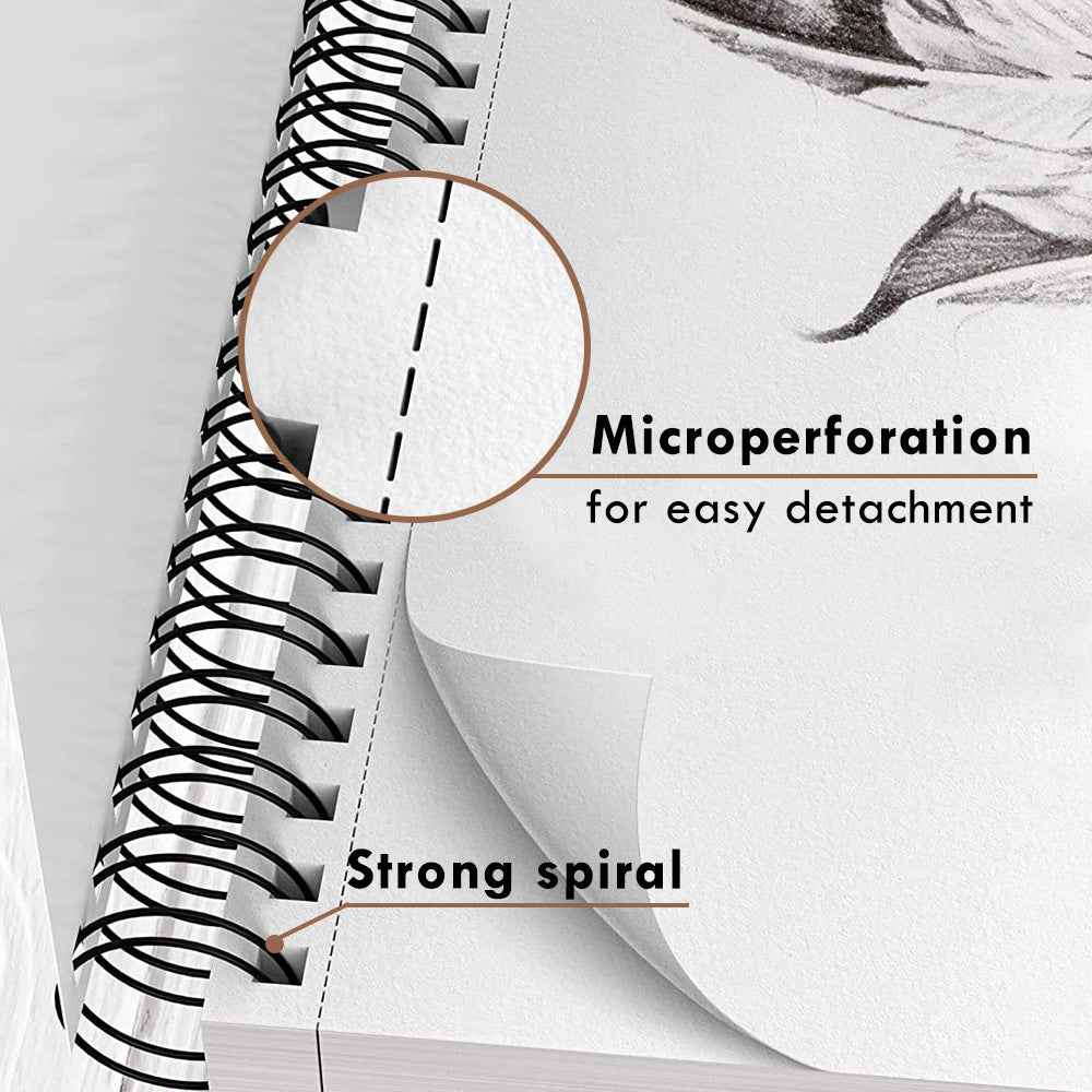 KALOUR Sketchpad 9X12" Inch (68lb/100g),100 Sheets Paper(2 Pack)