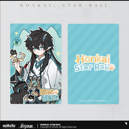 miHoYo Honkai Star Rail Pom Pom Cat Laser Holographic Collection Ticket Anime Collectible Card