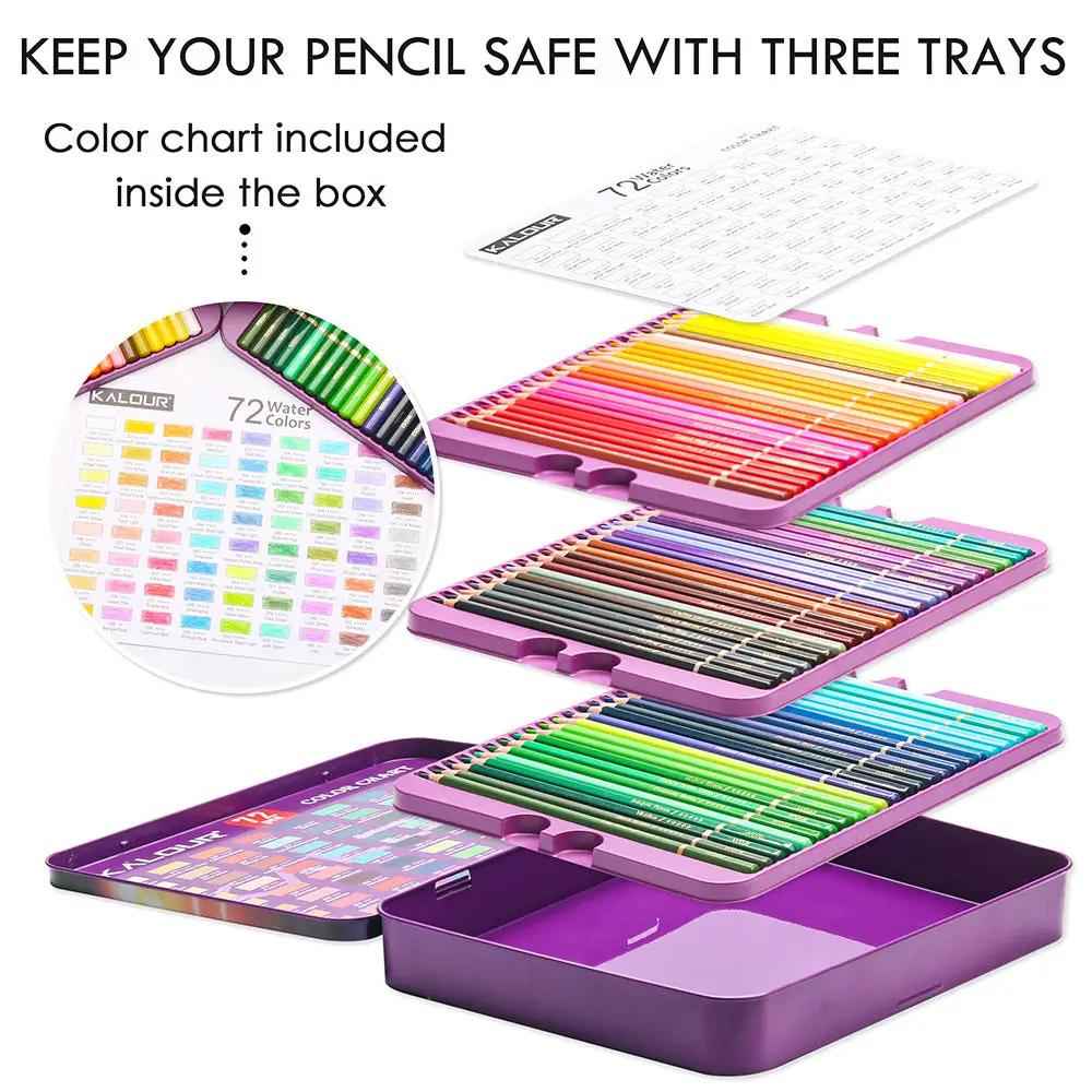 KALOUR 72 Premium Wet Dry Watercolor Pencils Set - TTpen