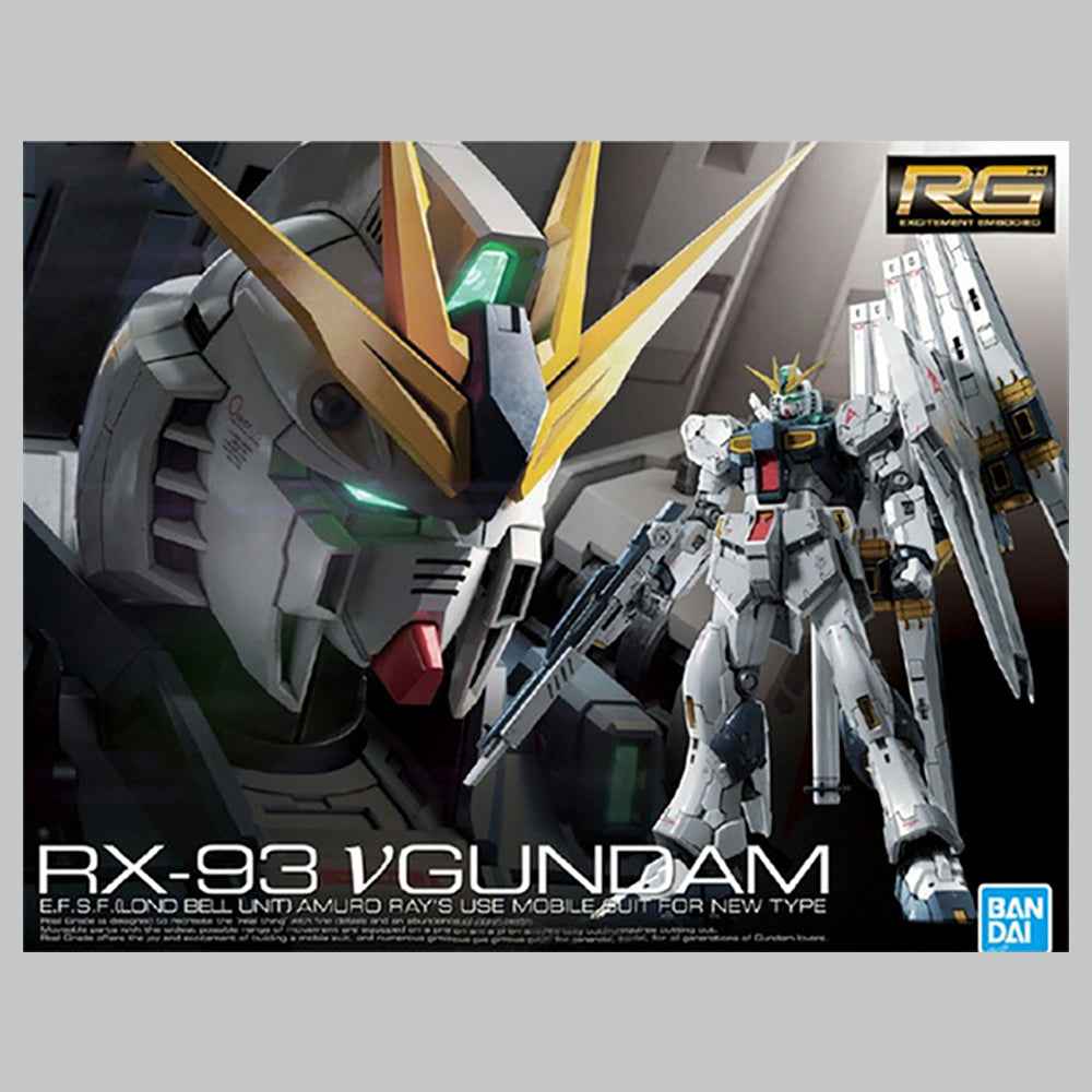 BANDAI RG 1/144 RX-93 νGUNDAM Model Kit - High-Quality Assembly for Collectors