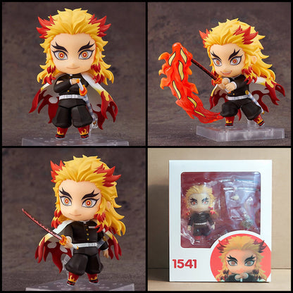 Demon Slayer Kyojuro Rengoku Nendoroid Figure – Interchangeable Face Plates, Articulated, Boxed Collectible