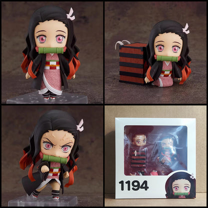 Nezuko Kamado Nendoroid Figure | Demon Slayer Chibi Collectible with Swappable Face Plates & Box