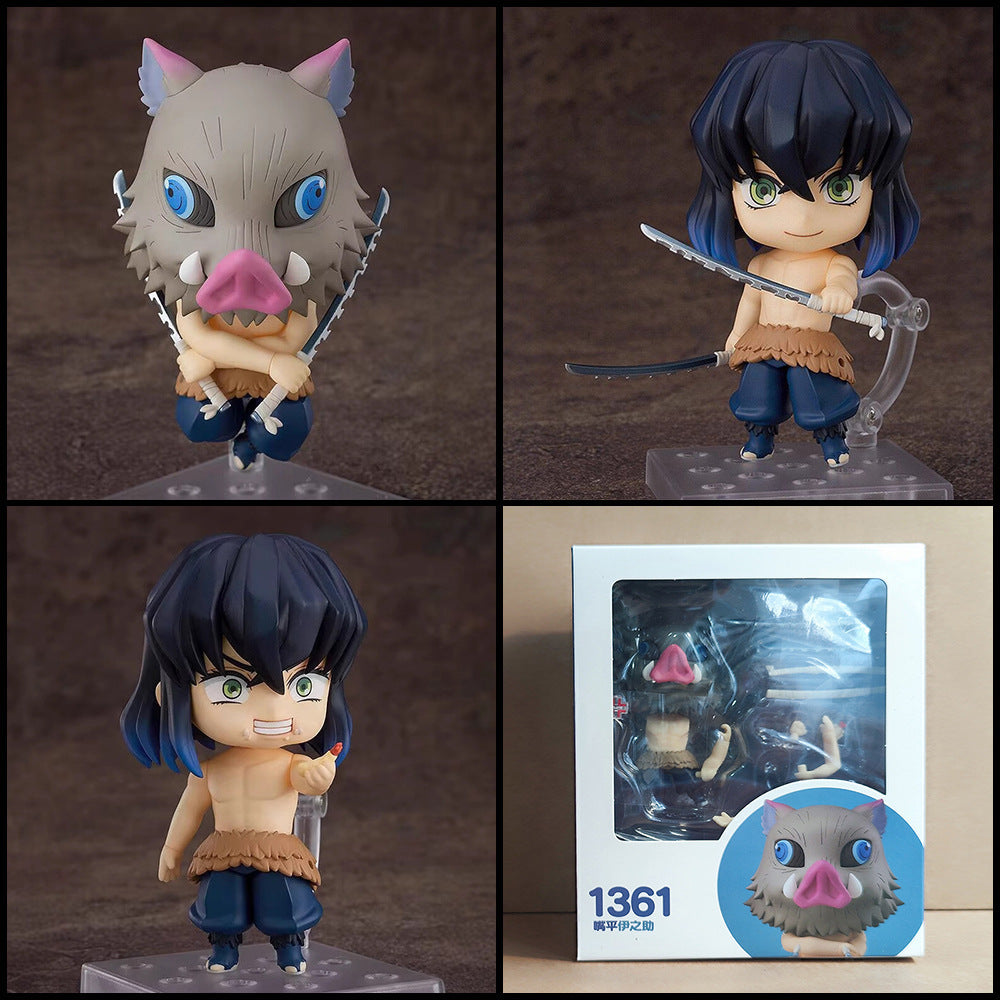 Nendoroid Demon Slayer: Kimetsu no Yaiba – Inosuke Hashibira Beast Breathing Ver. | Swappable Face Plates Articulated Chibi Figure